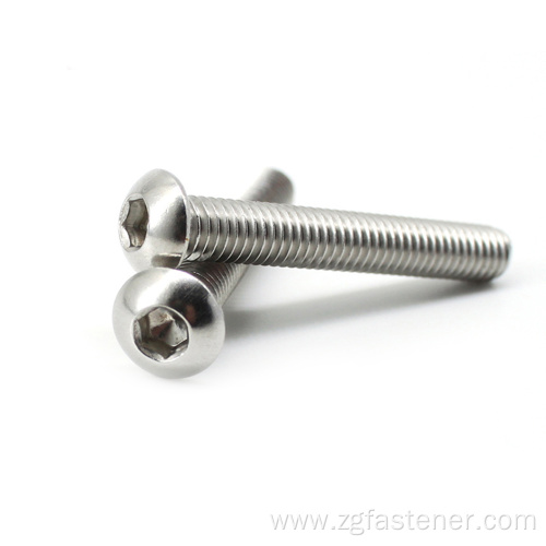 Stainless steel hex socket button head screws